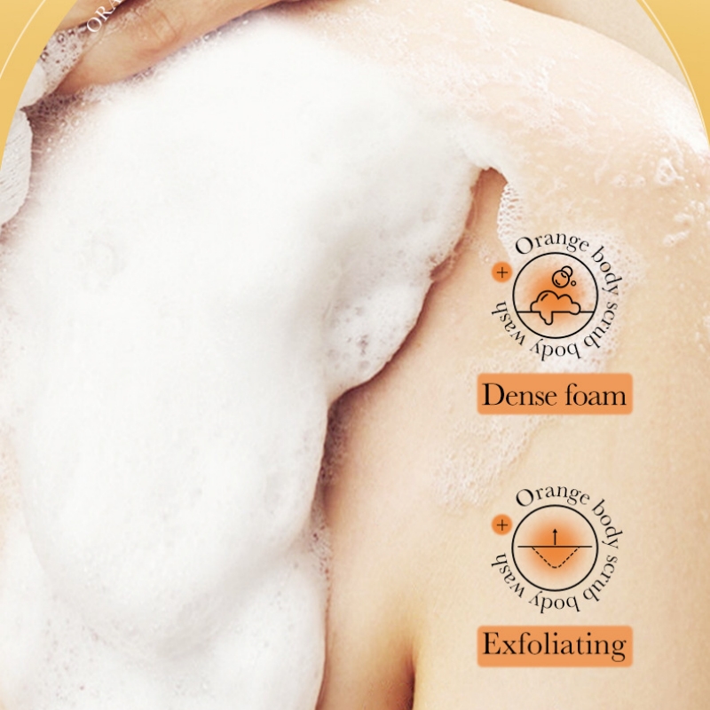 300ml Orange Body Scrub Shower - Skincare Ingredients review and price